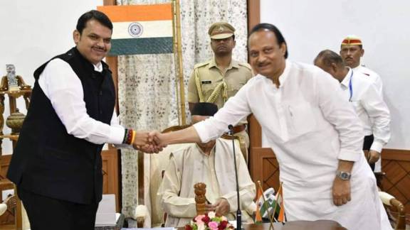 early Morning oath taking by ajit pawar and devendra fadnavis