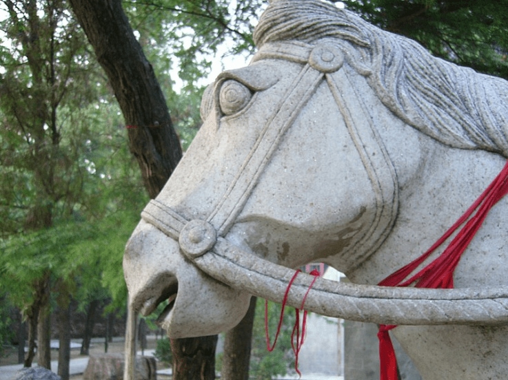 Sculpture at the White Horse Temple in Luoyang