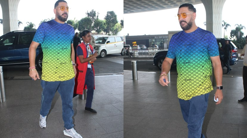 yuvraj singh airport look