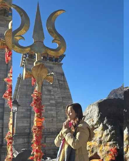 Kedarnath temple flower decoration