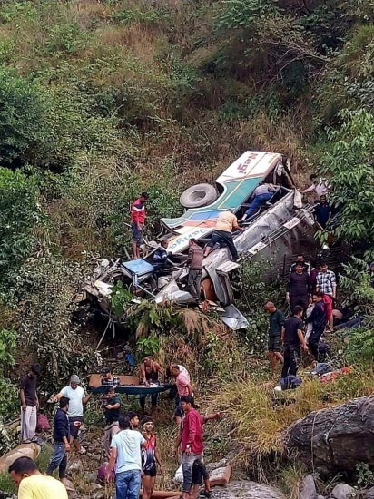 Rescue operations Almora bus accident