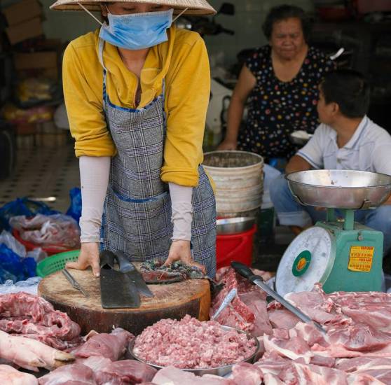 Which animals meat is sold the most in Vietnam?