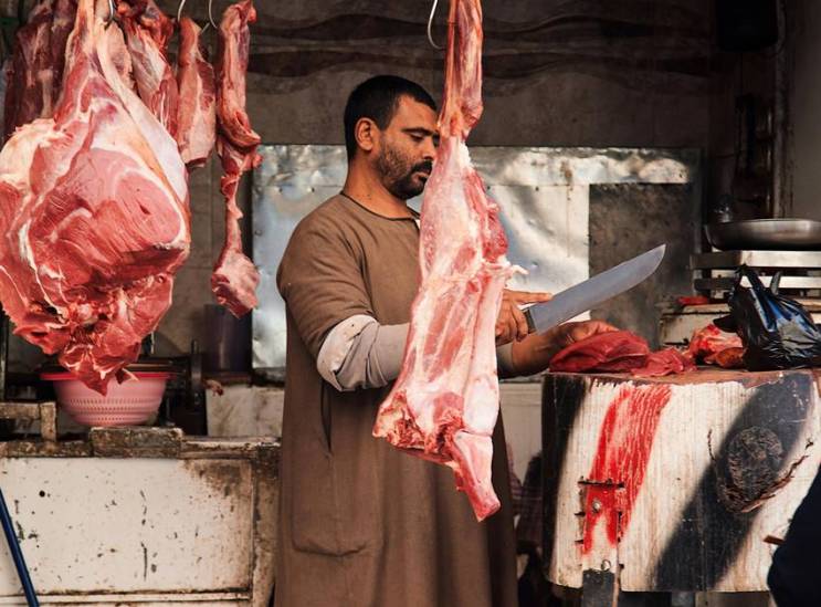 Which animal's meat is eaten the most in Dubai?