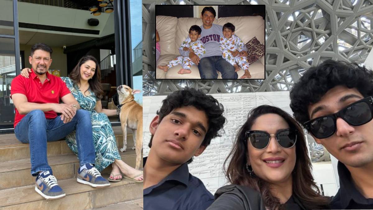 madhuri dixit two children and family