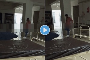 obscene video of A man masturbating in front of female patients in the maternity ward of a hospital in Uttarakhand viral video