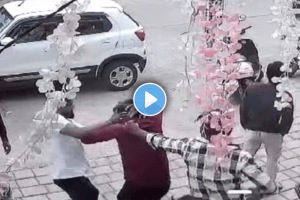 bhopal man beats shopkeeper for calling him uncle in front of his wife video viral MP