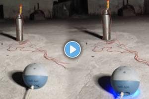 man light a small rocket using Alexa