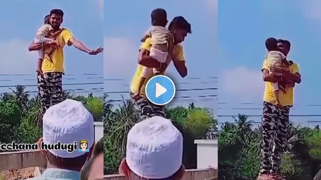 father tries to suicide with his baby video viral on social media Man suicide shocking video