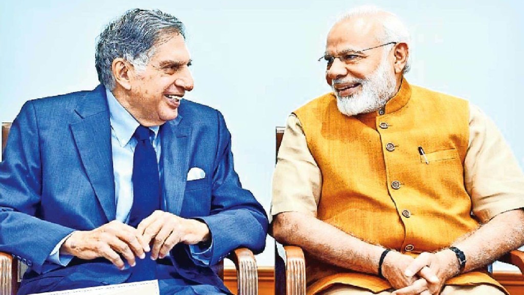 Narendra Modi  statement on Ratan Tata as a leader and personality who cares for the weak