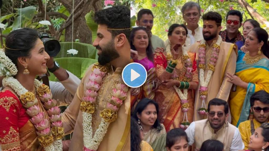 reshma shinde took hindi ukhana at wedding ceremony