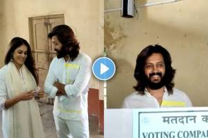 genelia and riteish deshmukh cast their vote