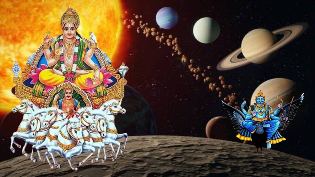 shani surya gochar 2024 saturn Vakri and sun transit in vrishchik