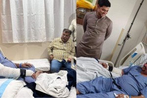 all party leaders meet mahesh patil in hospital after bitten by snake