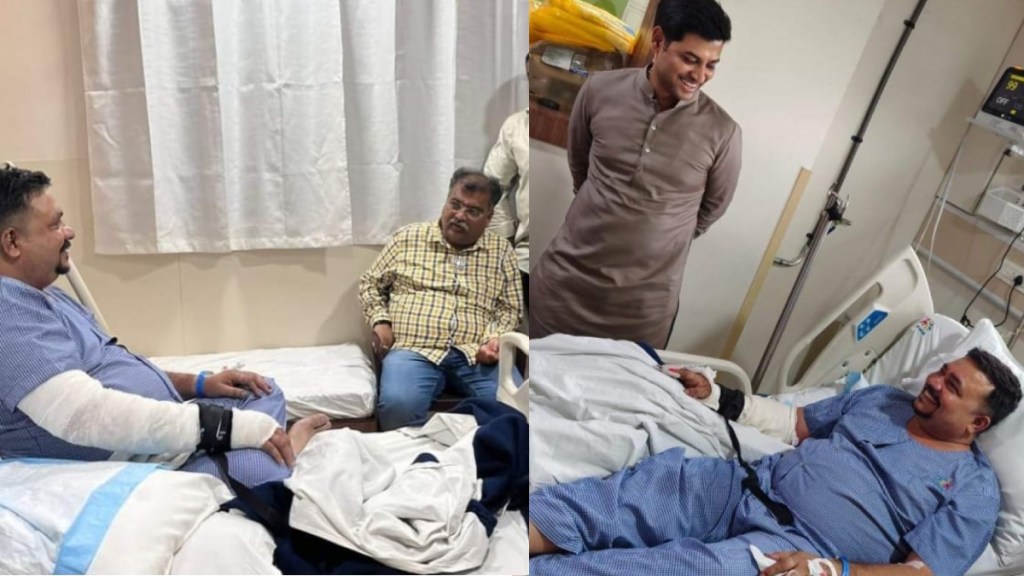 all party leaders meet mahesh patil in hospital after bitten by snake