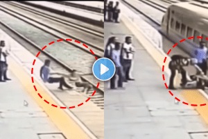 woman tries suicide on railway station man helped her viral video on social media