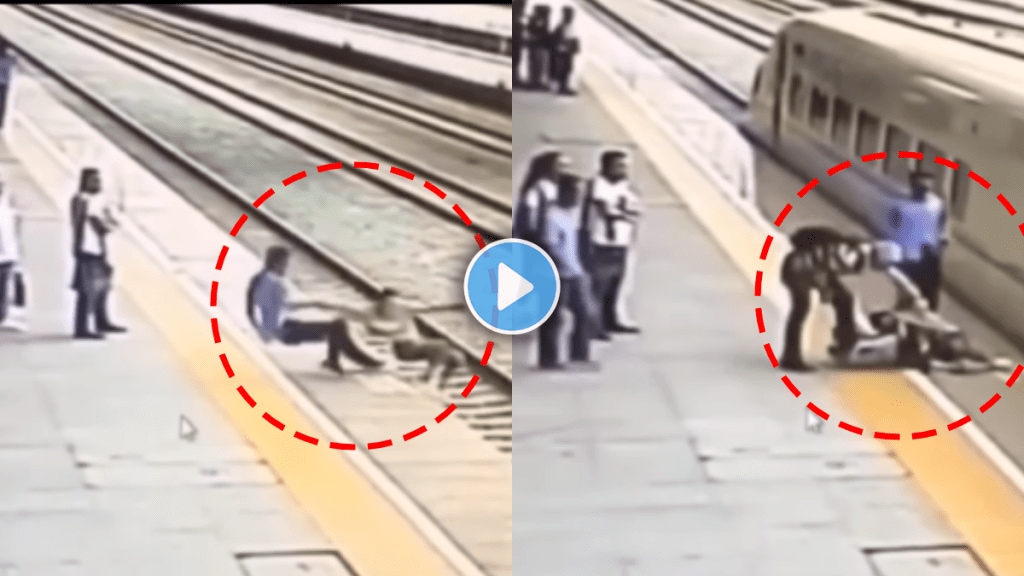 woman tries suicide on railway station man helped her viral video on social media