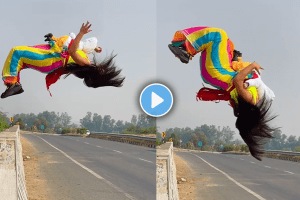 Video of young girl doing stunt with little kid went viral on social media