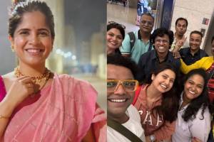 Marathi actress Amruta Deshmukh was welcomed on the sets of Maharashtrachi hasyajatra