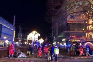 Image of emergency responders at the scene of the attack in Magdeburg, Germany