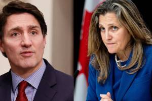 Chrystia Freeland and Justin Trudeau Canada