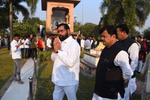 Deputy Chief Minister Eknath Shinde visited Smriti Mandir premises and talk about RSS