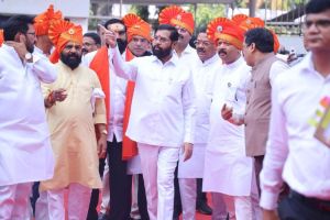 Eknath Shinde At Vidhan Bhavan Mumbai.