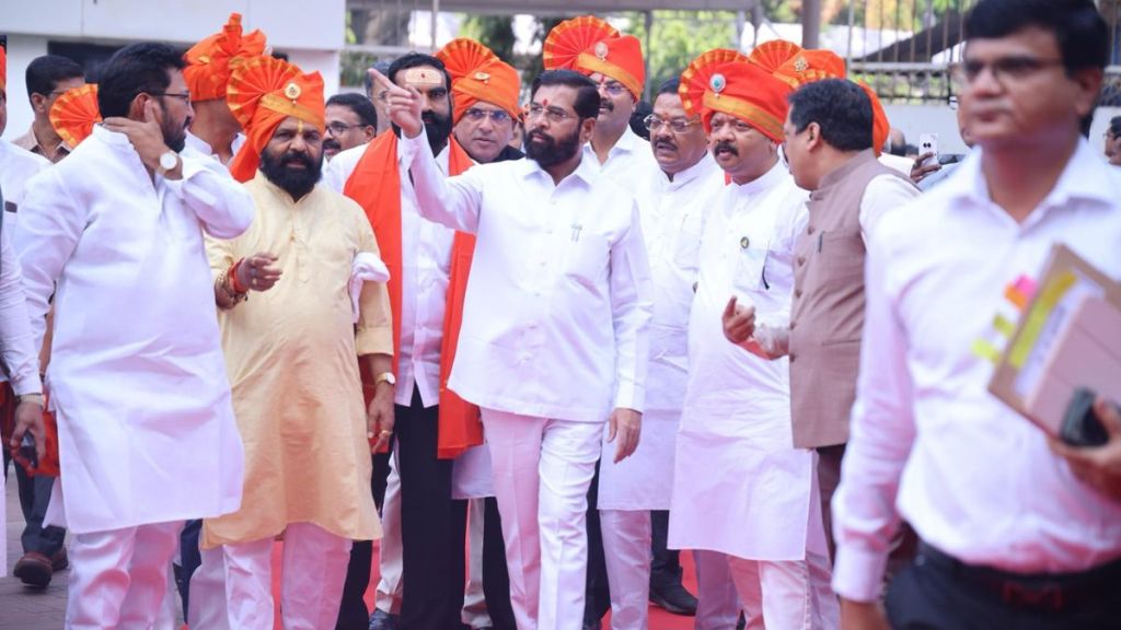 Eknath Shinde At Vidhan Bhavan Mumbai.