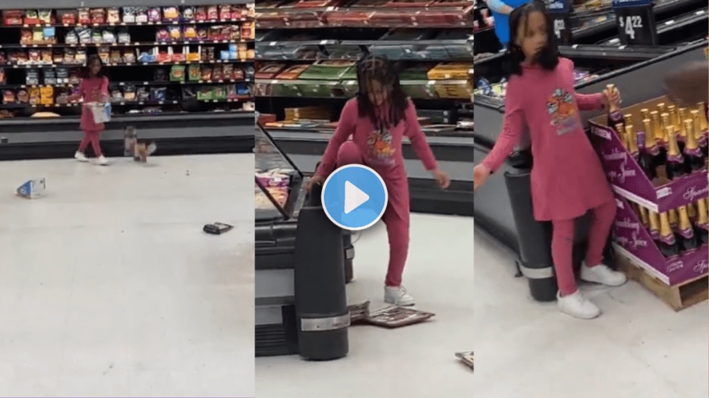 Epic Parenting Failure Girl Kicks Shelves Throws Products On Floor At Walmart Store Netizens React After