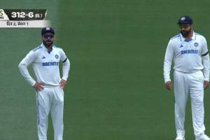 Indian Team Wearing Black Armbands on passing of former Prime Minister Manmohan Singh on Day 2 of Melbourne Test