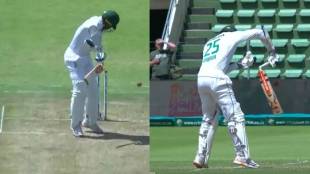 Kagiso Rabada Bat Broke in t20 parts on Lahiru Kumara Ball in SA vs SL 2nd Test Watch Video