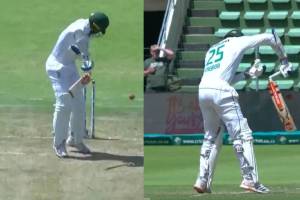 Kagiso Rabada Bat Broke in t20 parts on Lahiru Kumara Ball in SA vs SL 2nd Test Watch Video