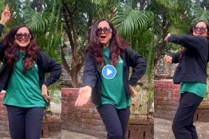 Marathi actress Kishori Shahane Dance on varun Dhawan song video goes viral