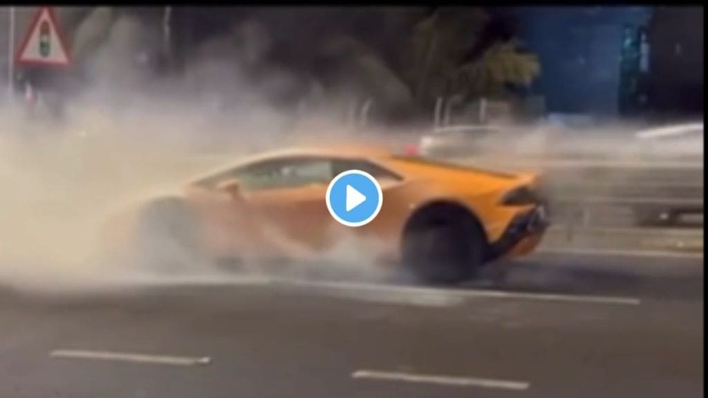 Lamborghini Catches Fire