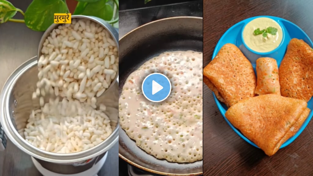 Make crispy dosa using murmura delicious breakfast note the recipe