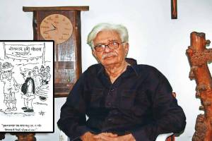 Manohar Sapre from Chandrapur Marathi cartoonist