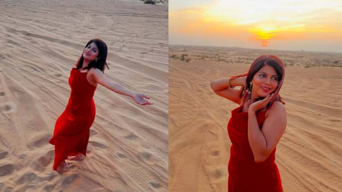 tuzyat jeev rangala actress dhanshri in desert of Dubai