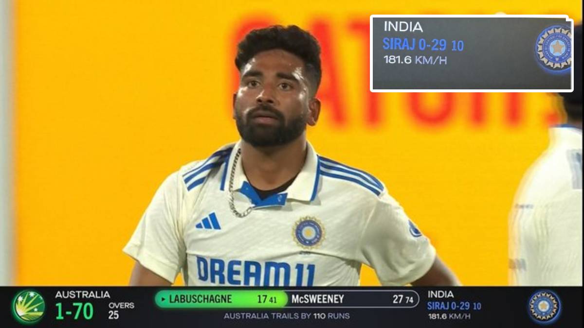 Mohammed Siraj Fastest Ball: 181.6 kmph… मोहम्मद सिराजने टाकला क्रिकेटमधील सर्वात वेगवान चेंडू? स्क्रिनवर दाखवण्यात आलेल्या वेगाचं काय आहे सत्य