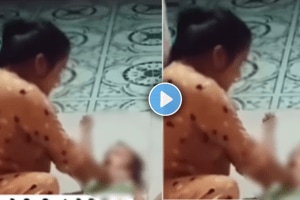 Mother strangled her child shocking video viral on social media