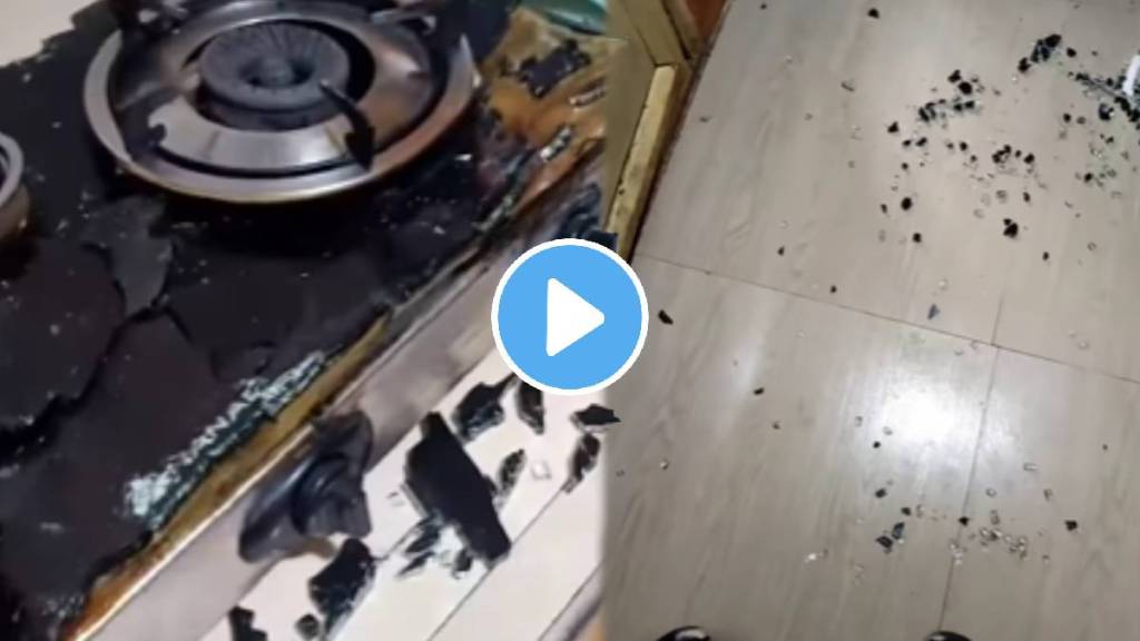 Gas Stove Explosion In Kitchen While Making Food Shocking Video Goes Viral on social media