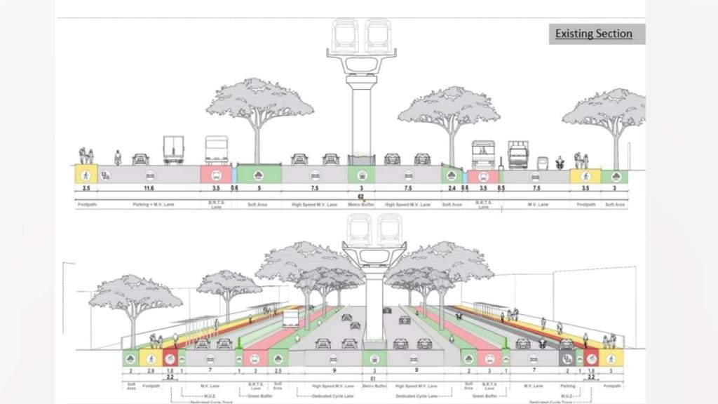 Uniform footpaths will be constructed from Harris Bridge to Nigdi as per Urban Street Design