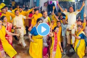 Groom dance in his own haladi function with his cousins funny video goes viral on social media