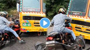 Shocking video Tamilnadu video biker came in front of Truck driver not stop vehicle shocking video viral