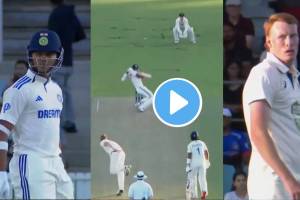 Yashasvi Jaiswal got hit on the helmet while batting against Jack Nisbet video viral