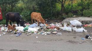 international standard exhibition center in Moshi empire of garbage created along boundary walls on all sides of this center