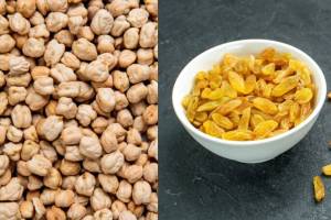 Roasted chana with kishmish benefits