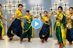 Girls perform lavani