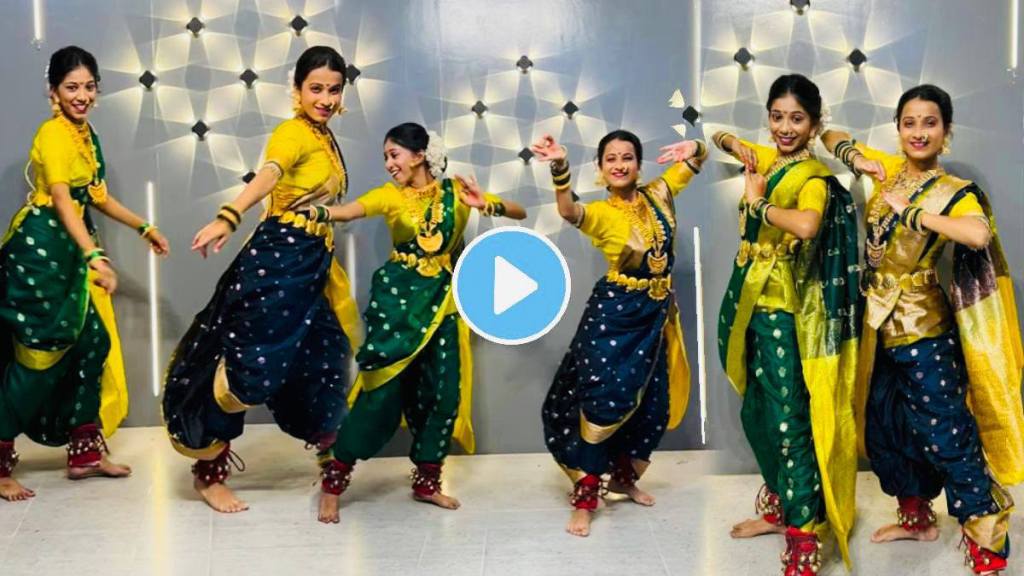 Girls perform lavani