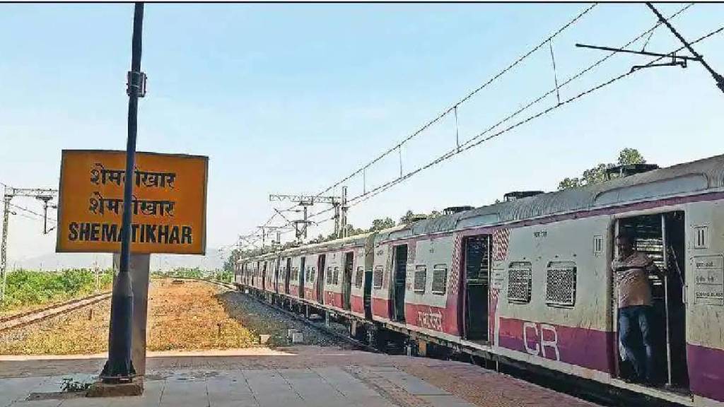 Railway department changed name board of Ranjanpada station and now name board of Shemtikhar installed at this station