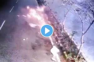 Hyderabad Shocking accident video: Two killed as bike loses control and hits divider in Madhapur Hyderabad