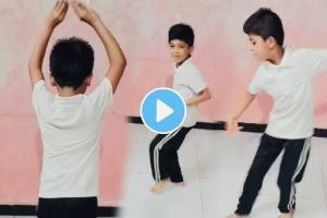 Boy dance on the famous marathi song chandra video goes viral on social media